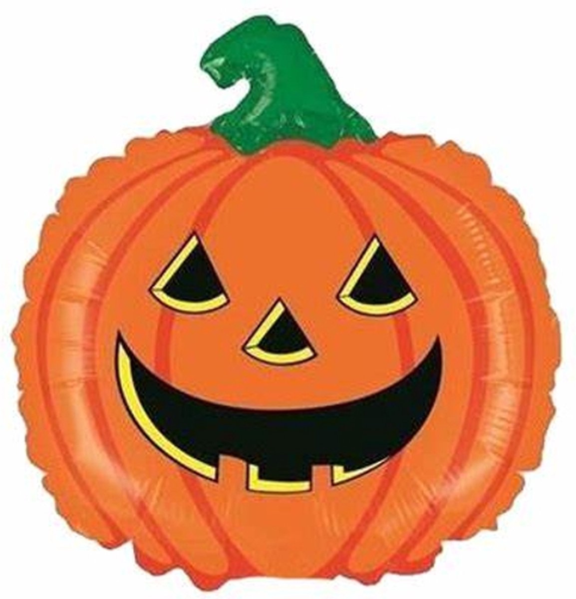 Kleine folie aluminium ballon pompoen 31x35 cm [ENKEL LUCHT] van Bettalic